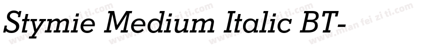 Stymie Medium Italic BT字体转换